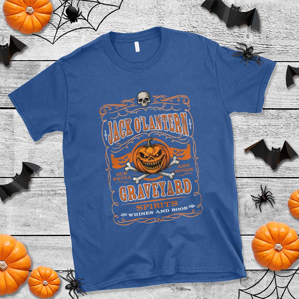 Halloween Jack O Lantern T Shirt Scary Skull Pumpkin Face - Wonder Print Shop