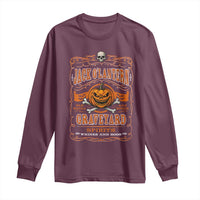 Halloween Jack O Lantern Long Sleeve Shirt Scary Skull Pumpkin Face - Wonder Print Shop
