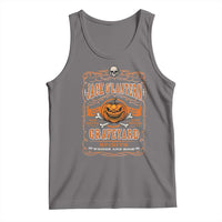 Halloween Jack O Lantern Tank Top Scary Skull Pumpkin Face - Wonder Print Shop