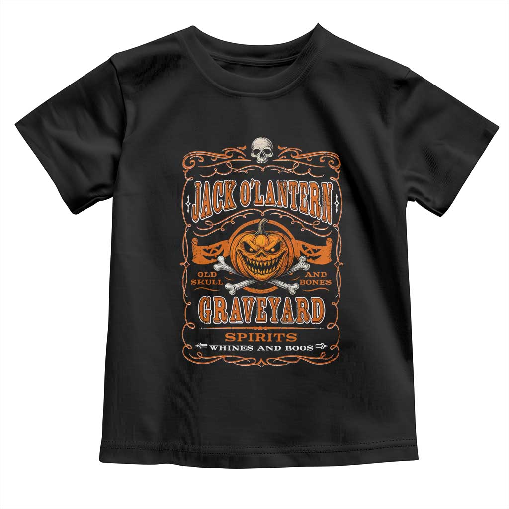 Halloween Jack O Lantern Toddler T Shirt Scary Skull Pumpkin Face - Wonder Print Shop