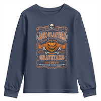 Halloween Jack O Lantern Youth Sweatshirt Scary Skull Pumpkin Face - Wonder Print Shop