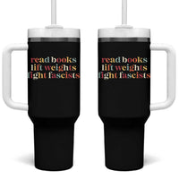 Read Books Lift Weights Fight Fascists Tumbler With Handle - Wonder Print Shop