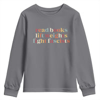 Read Books Lift Weights Fight Fascists Youth Sweatshirt - Wonder Print Shop