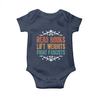 Read Books Lift Weights Fight Fascists Baby Onesie Reading Activism - Wonder Print Shop