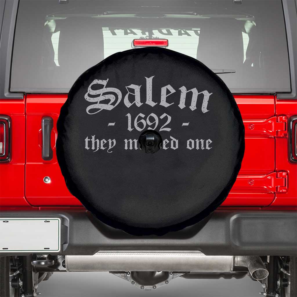 Salem 1692 They Missed One Spare Tire Cover Halloween Feminist Witch Trials Gothic - Wonder Print Shop