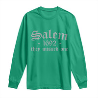 Salem 1692 They Missed One Long Sleeve Shirt Halloween Feminist Witch Trials Gothic - Wonder Print Shop