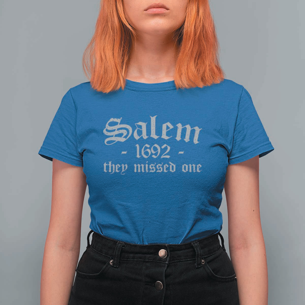 Salem 1692 They Missed One T Shirt For Women Halloween Feminist Witch Trials Gothic - Wonder Print Shop