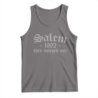 Salem 1692 They Missed One Tank Top Halloween Feminist Witch Trials Gothic - Wonder Print Shop