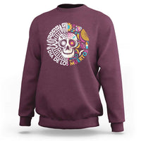 Day Of The Dead Sweatshirt Dia De Los Muertos Sugar Skull Mexican - Wonder Print Shop