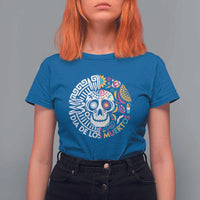 Day Of The Dead T Shirt For Women Dia De Los Muertos Sugar Skull Mexican - Wonder Print Shop