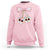 Day Of The Dead Sweatshirt Sugar Skull Pink Bow Coquette Aesthetic - Wonder Print Shop