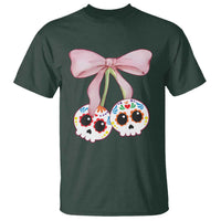 Day Of The Dead T Shirt Sugar Skull Pink Bow Coquette Aesthetic - Wonder Print Shop