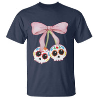 Day Of The Dead T Shirt Sugar Skull Pink Bow Coquette Aesthetic - Wonder Print Shop