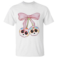 Day Of The Dead T Shirt Sugar Skull Pink Bow Coquette Aesthetic - Wonder Print Shop