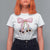 Day Of The Dead T Shirt For Women Sugar Skull Pink Bow Coquette Aesthetic - Wonder Print Shop
