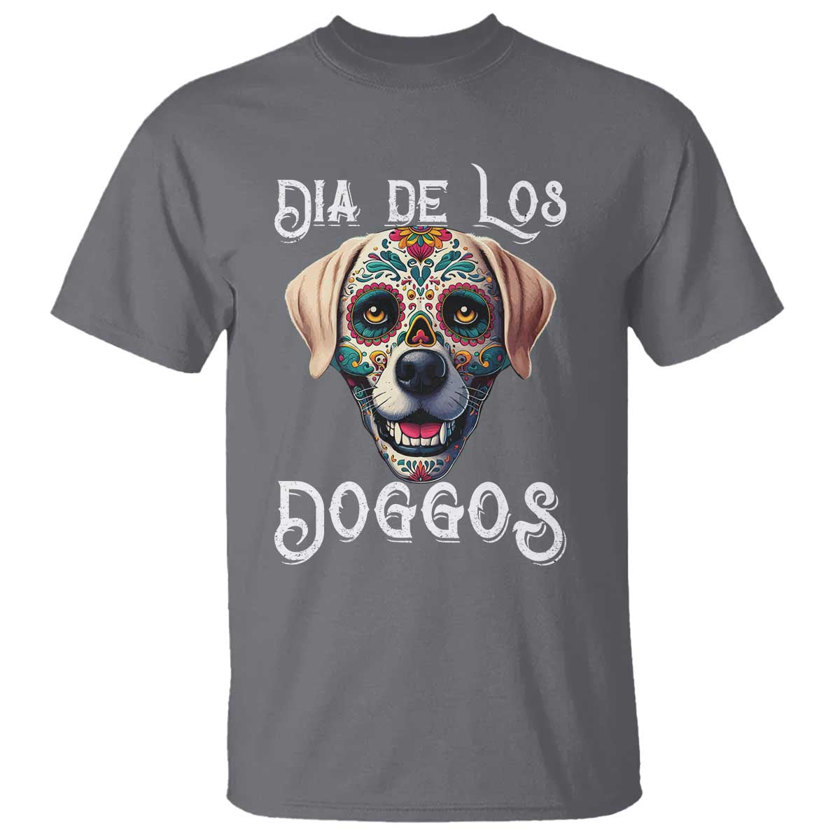 Day Of The Dead T Shirt Dia De Los Doggos Dog Calaca Face Painting - Wonder Print Shop