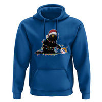 Funny Harris Supporter Hoodie Christmas Black Cat With Bauble