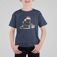 Funny Harris Supporter T Shirt For Kid Christmas Black Cat With Bauble - Wonder Print Shop