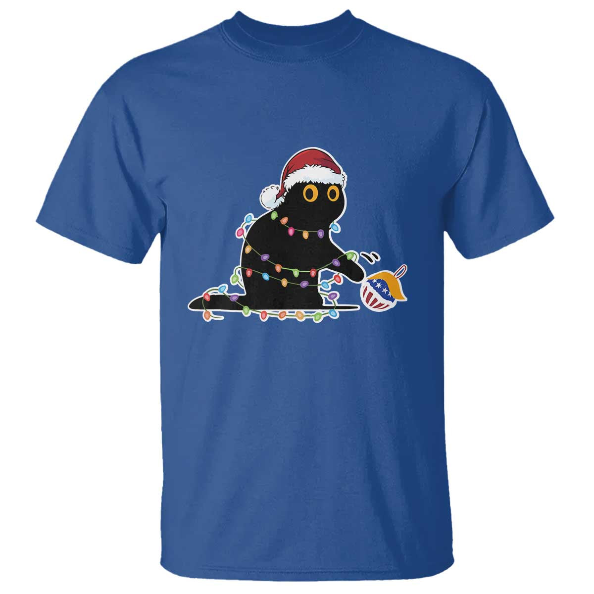 Funny Harris Supporter T Shirt Christmas Black Cat With Bauble - Wonder Print Shop