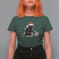 Funny Harris Supporter T Shirt For Women Christmas Black Cat With Bauble - Wonder Print Shop