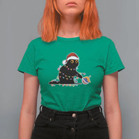 Funny Harris Supporter T Shirt For Women Christmas Black Cat With Bauble - Wonder Print Shop