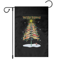 Funny Christmas Fishing Garden Flag Merry Fishmas Fish Xmas Tree Star - Wonder Print Shop