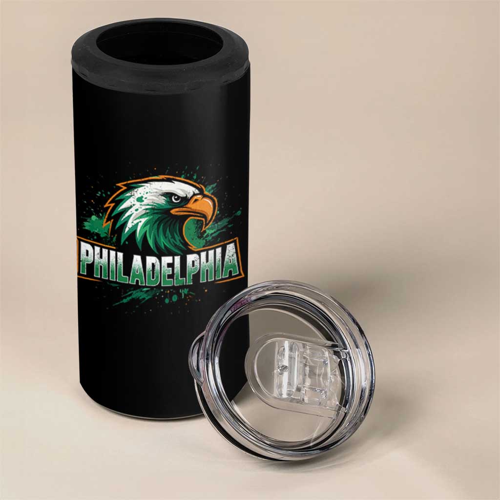 Philadelphia Fan 4 in 1 Can Cooler Tumbler Eagles Sport Philly Fan - Wonder Print Shop