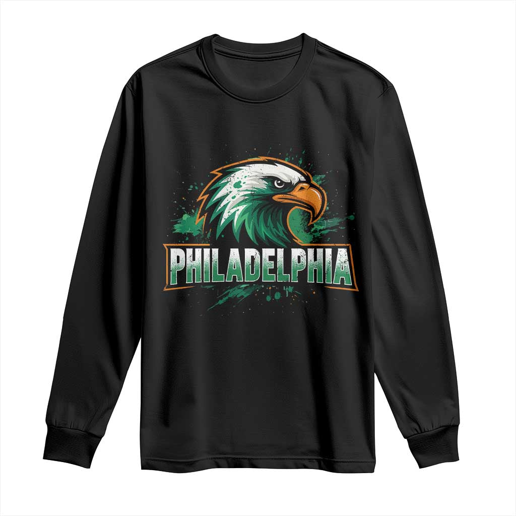 Philadelphia Fan Long Sleeve Shirt Eagles Sport Philly Fan - Wonder Print Shop