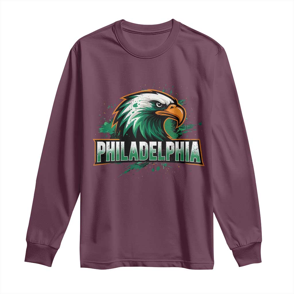 Philadelphia Fan Long Sleeve Shirt Eagles Sport Philly Fan - Wonder Print Shop