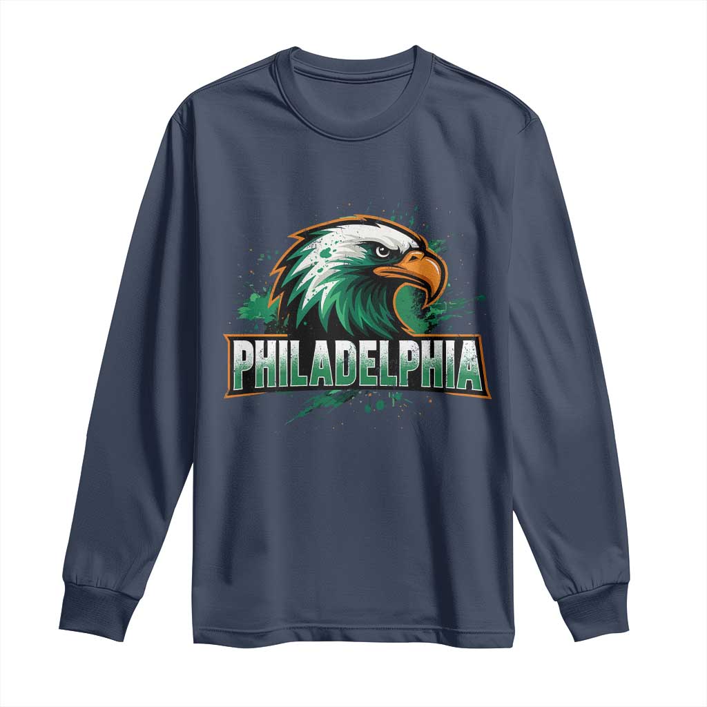 Philadelphia Fan Long Sleeve Shirt Eagles Sport Philly Fan - Wonder Print Shop