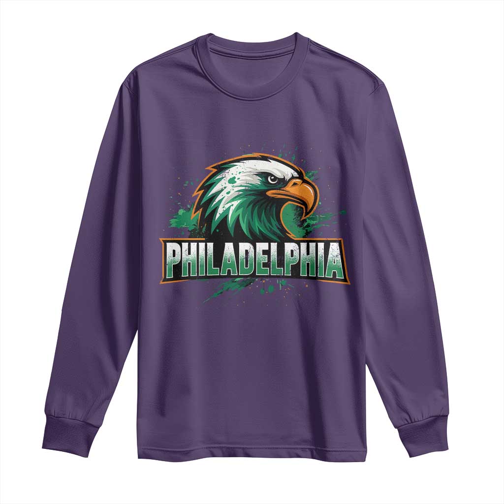 Philadelphia Fan Long Sleeve Shirt Eagles Sport Philly Fan - Wonder Print Shop