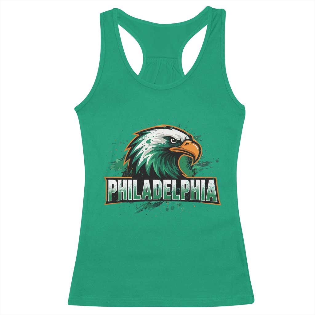 Philadelphia Fan Racerback Tank Top Eagles Sport Philly Fan - Wonder Print Shop