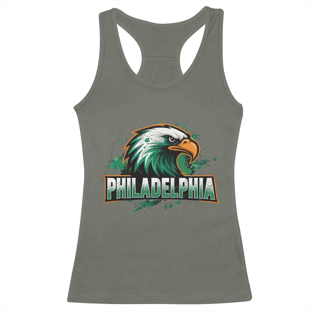 Philadelphia Fan Racerback Tank Top Eagles Sport Philly Fan - Wonder Print Shop