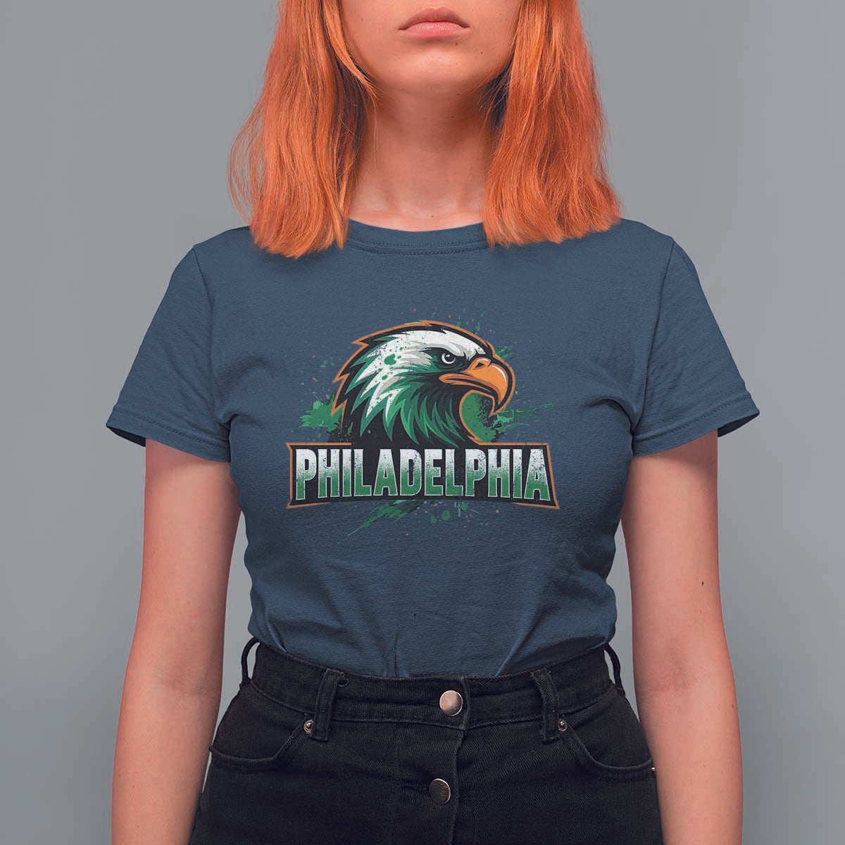 Philadelphia Fan T Shirt For Women Eagles Sport Philly Fan - Wonder Print Shop
