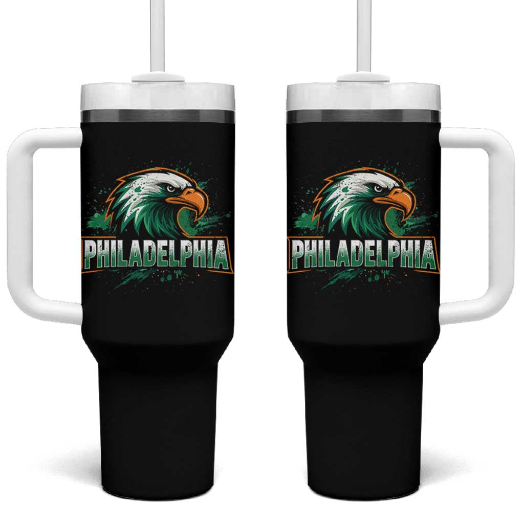 Philadelphia Fan Tumbler With Handle Eagles Sport Philly Fan - Wonder Print Shop