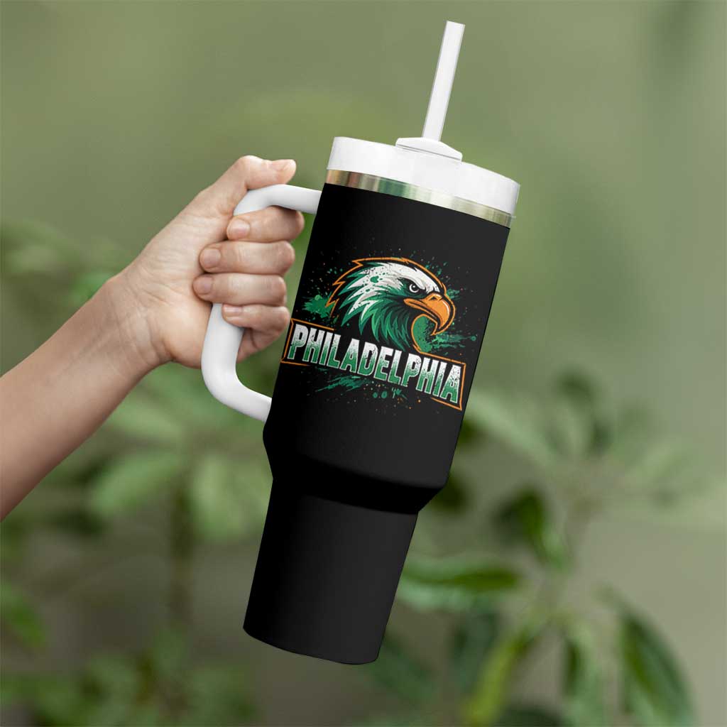 Philadelphia Fan Tumbler With Handle Eagles Sport Philly Fan - Wonder Print Shop