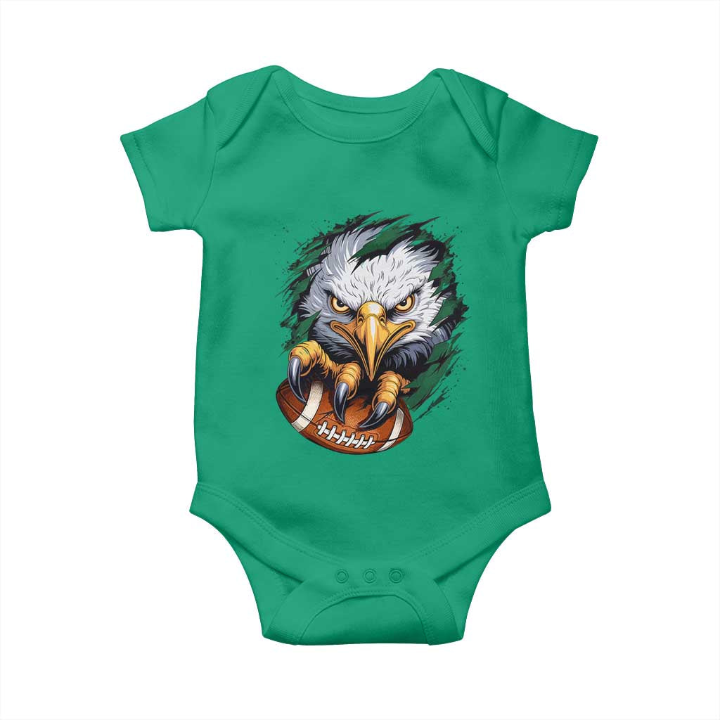 Philadelphia Fan Baby Onesie Green Eagles Sport Game Day - Wonder Print Shop