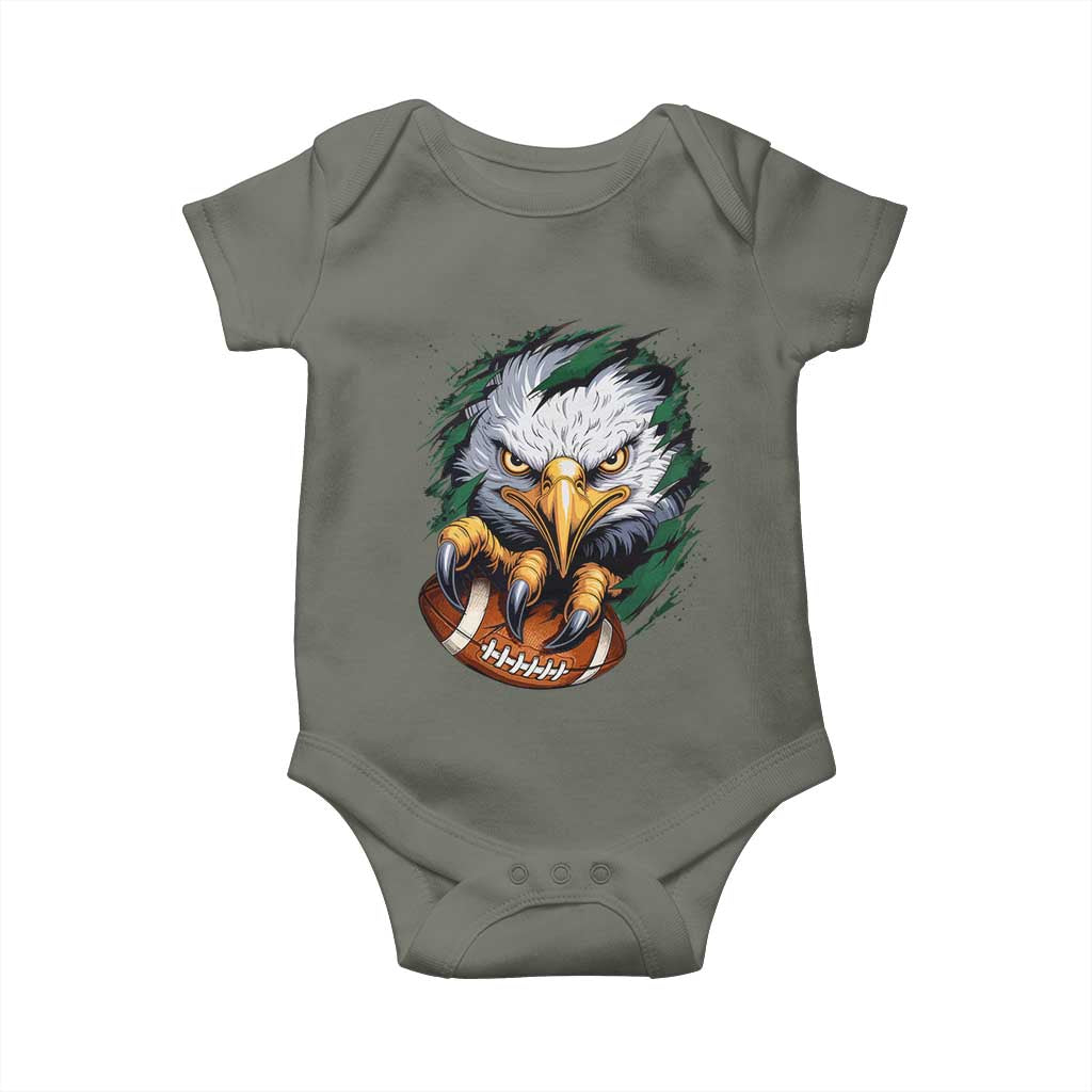 Philadelphia Fan Baby Onesie Green Eagles Sport Game Day - Wonder Print Shop