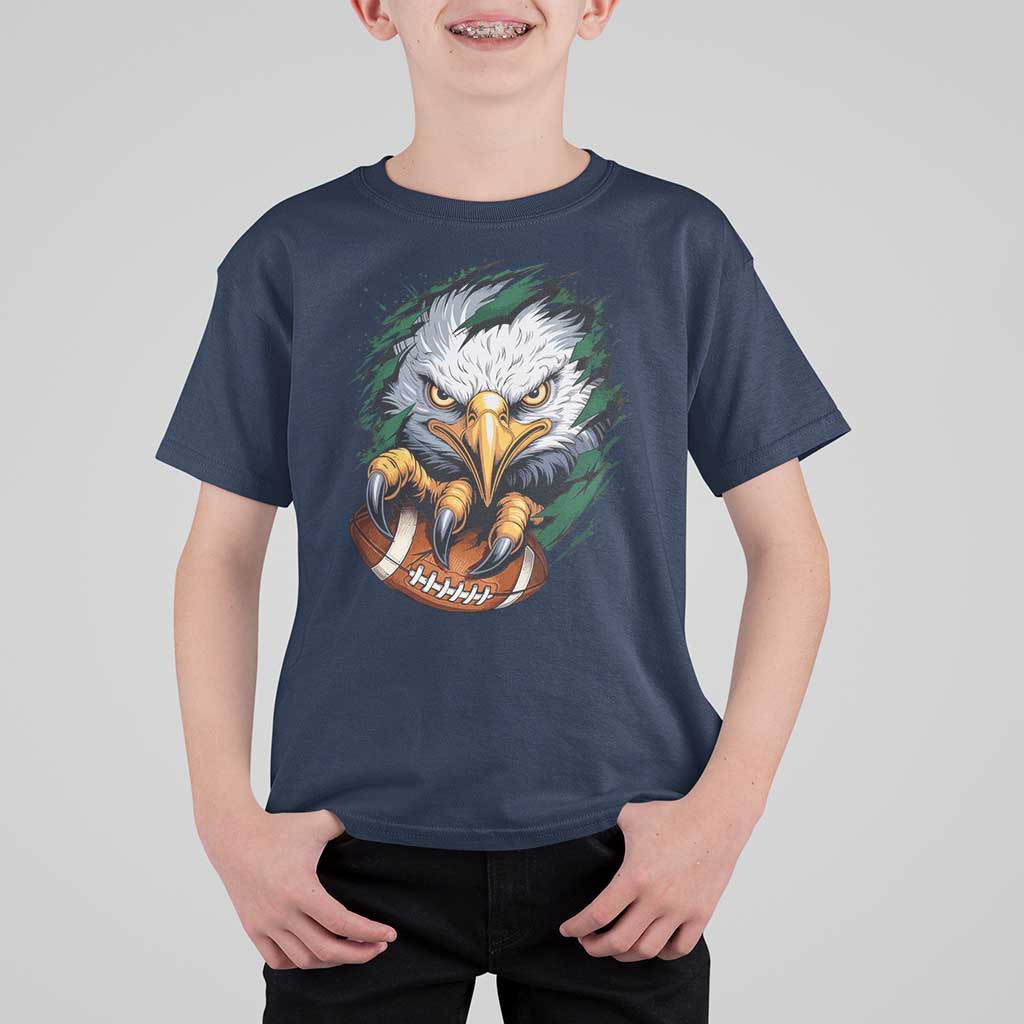 Philadelphia Fan T Shirt For Kid Green Eagles Sport Game Day - Wonder Print Shop