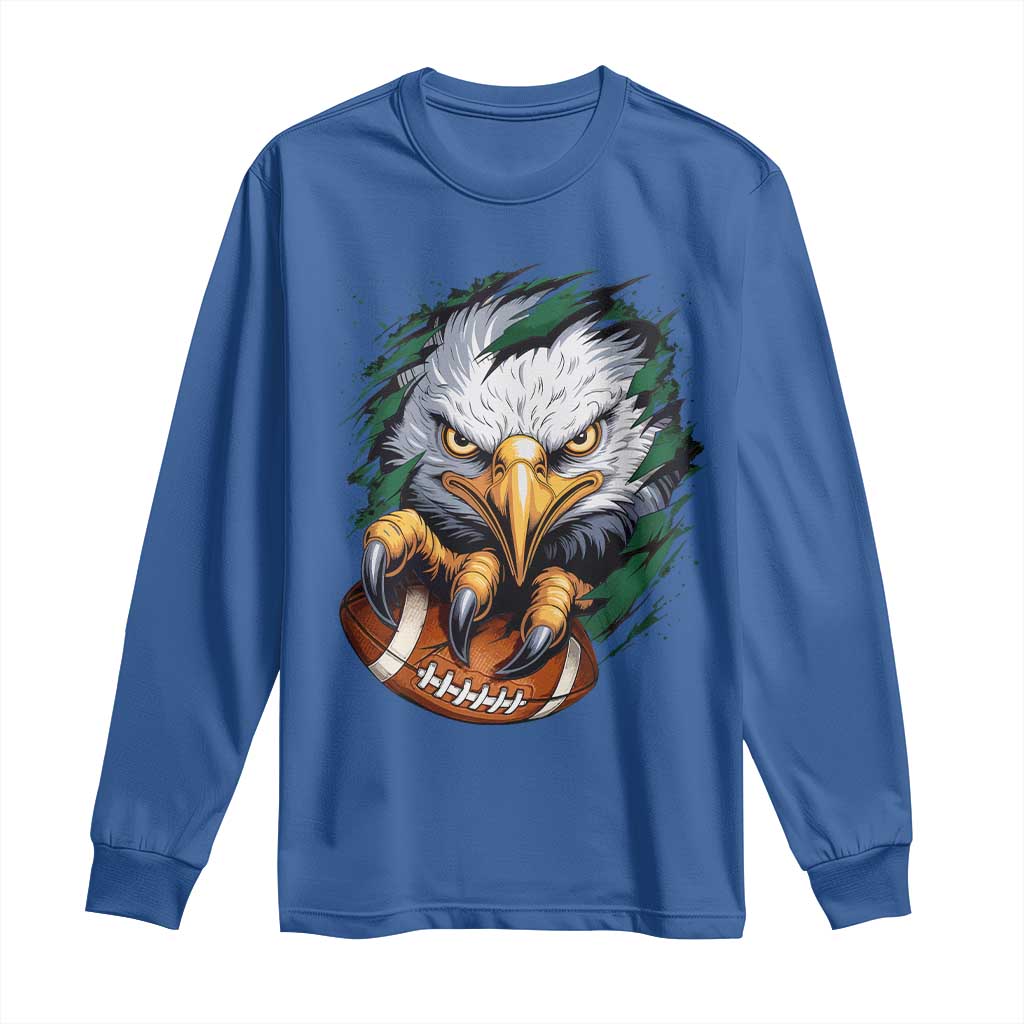 Philadelphia Fan Long Sleeve Shirt Green Eagles Sport Game Day - Wonder Print Shop