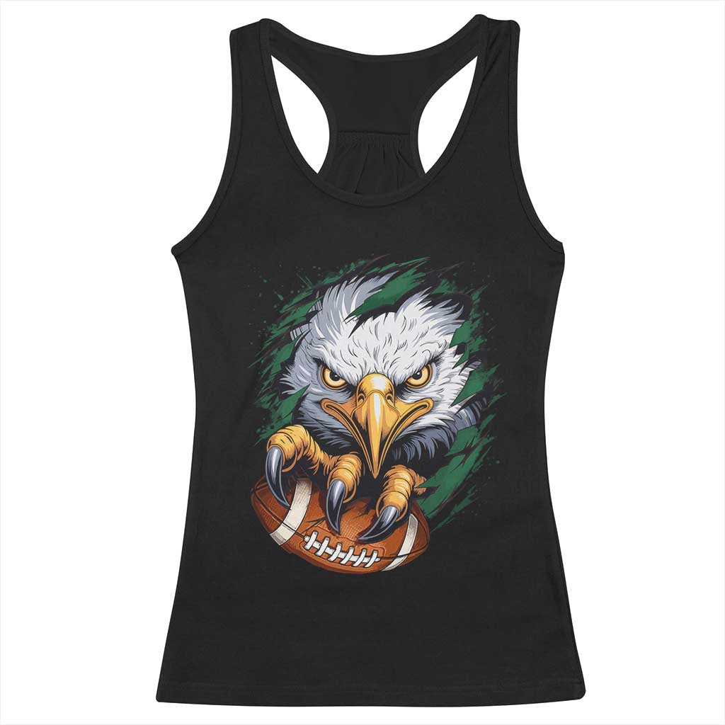 Philadelphia Fan Racerback Tank Top Green Eagles Sport Game Day - Wonder Print Shop