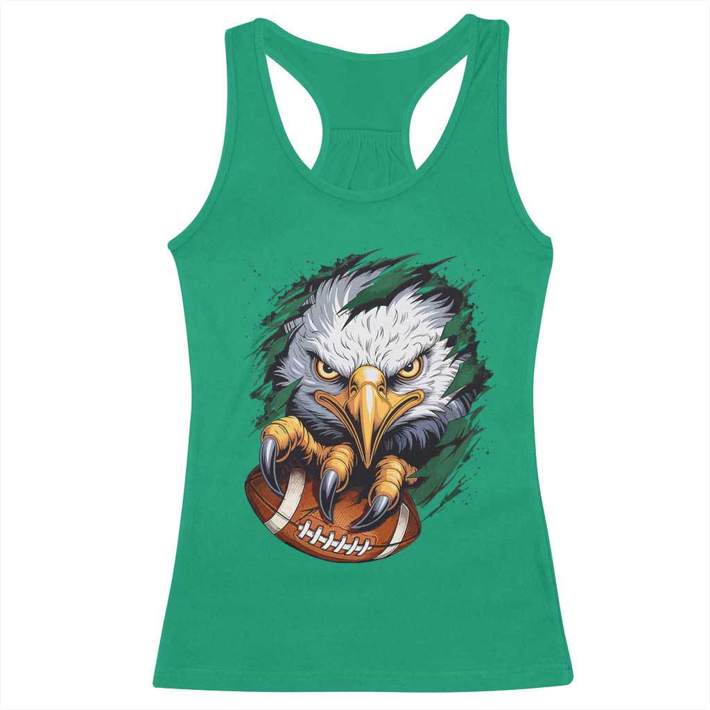 Philadelphia Fan Racerback Tank Top Green Eagles Sport Game Day - Wonder Print Shop
