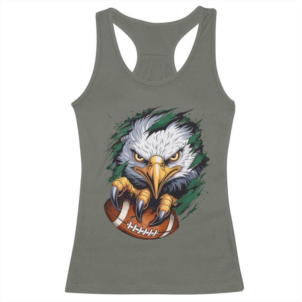 Philadelphia Fan Racerback Tank Top Green Eagles Sport Game Day - Wonder Print Shop