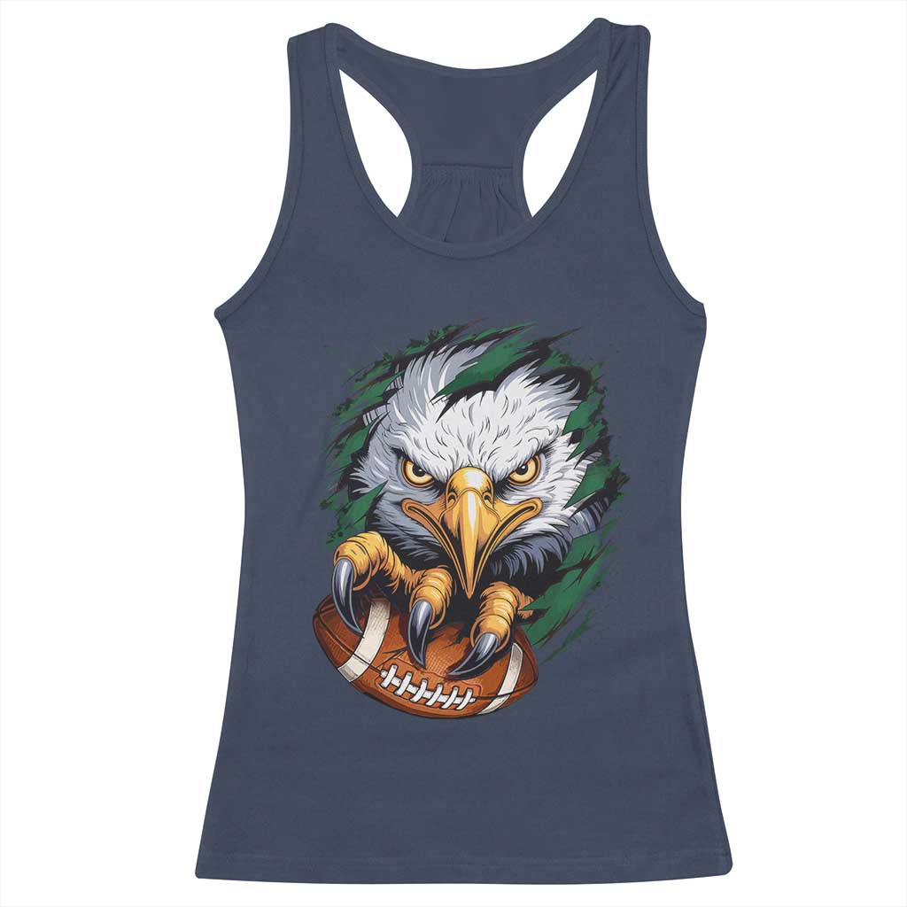 Philadelphia Fan Racerback Tank Top Green Eagles Sport Game Day - Wonder Print Shop