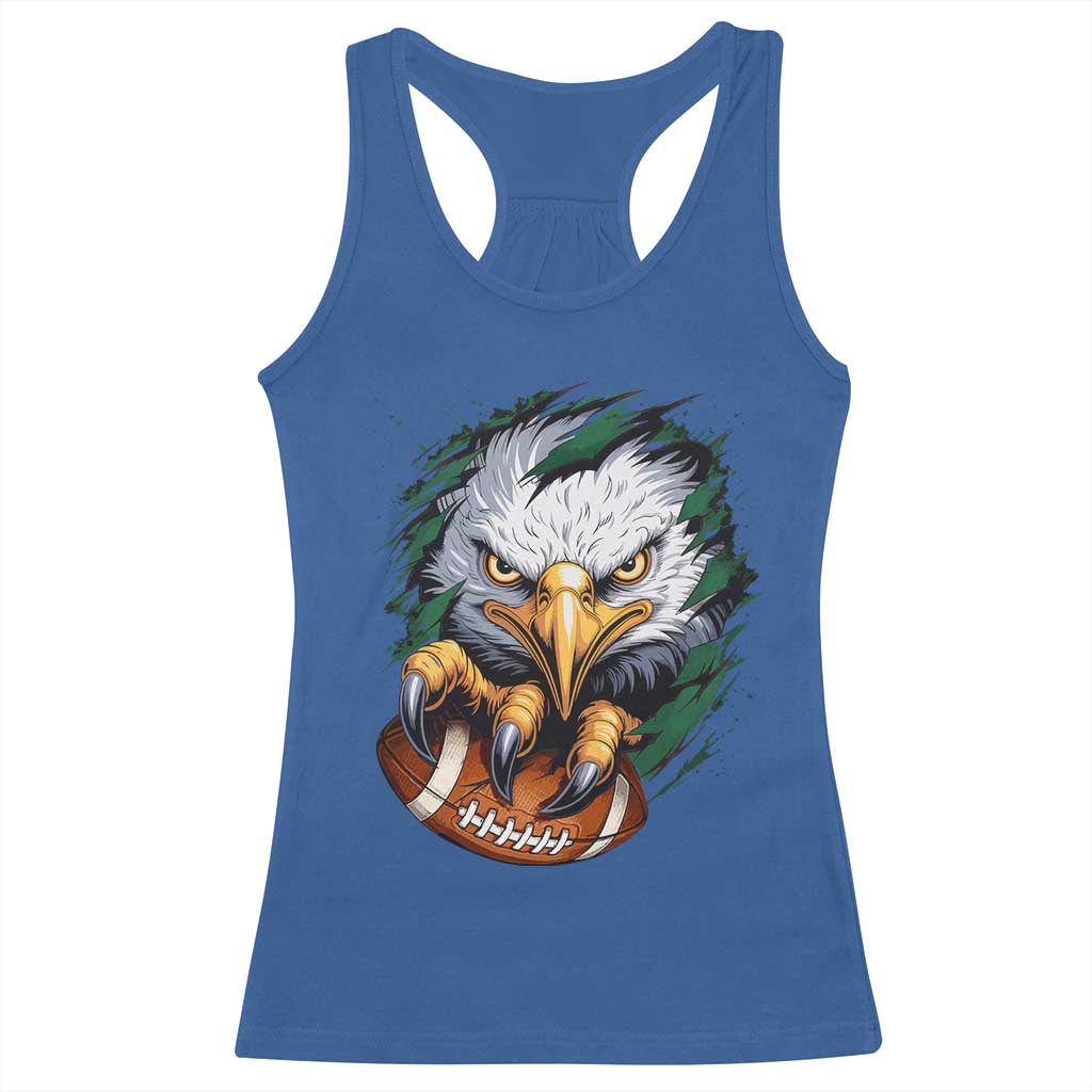 Philadelphia Fan Racerback Tank Top Green Eagles Sport Game Day - Wonder Print Shop