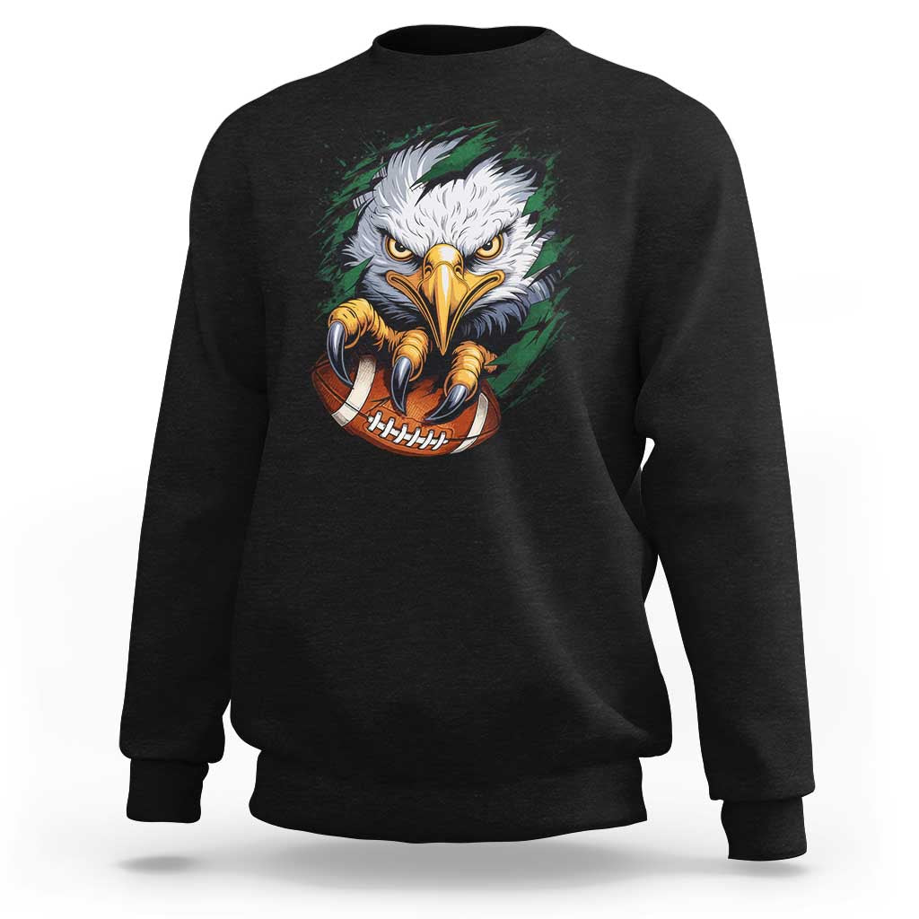 Philadelphia Fan Sweatshirt Green Eagles Sport Game Day - Wonder Print Shop