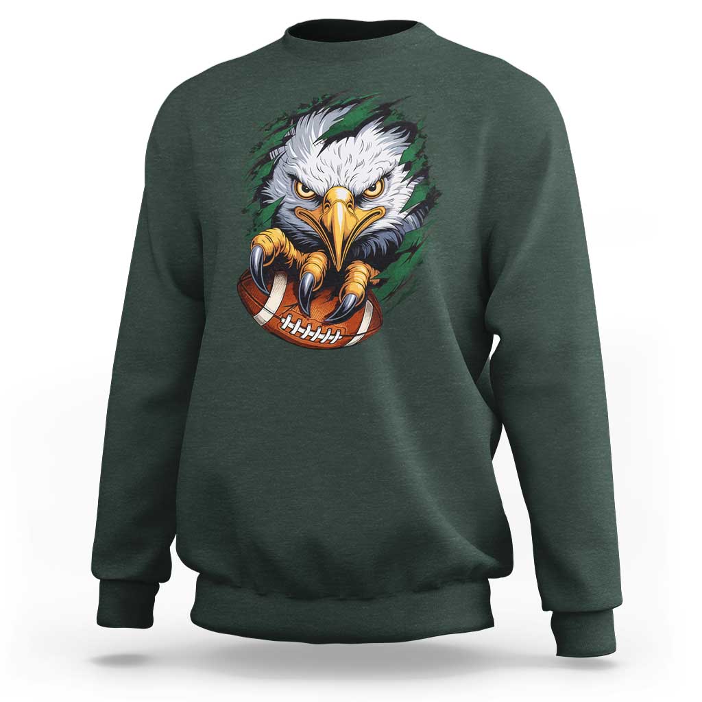 Philadelphia Fan Sweatshirt Green Eagles Sport Game Day - Wonder Print Shop
