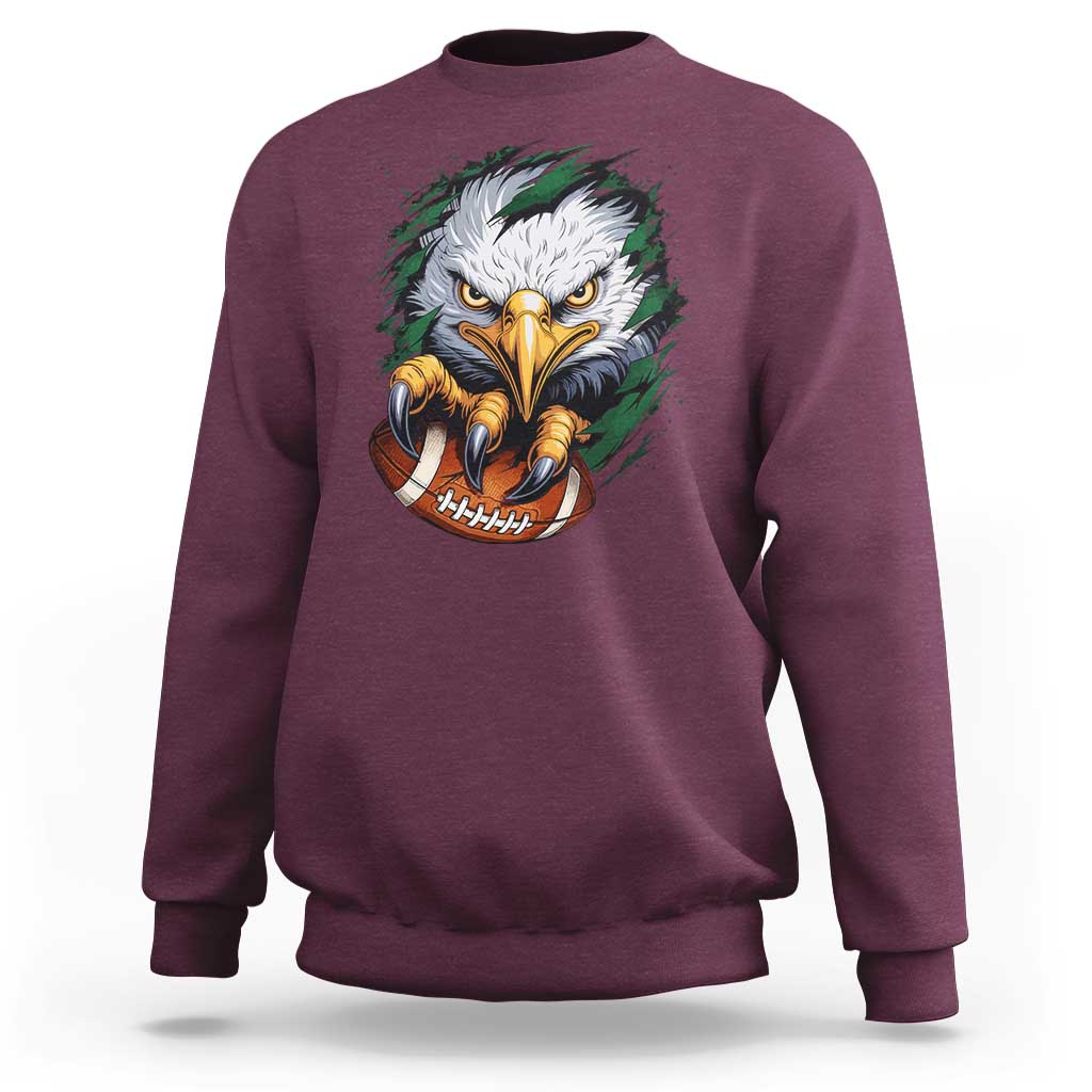 Philadelphia Fan Sweatshirt Green Eagles Sport Game Day - Wonder Print Shop