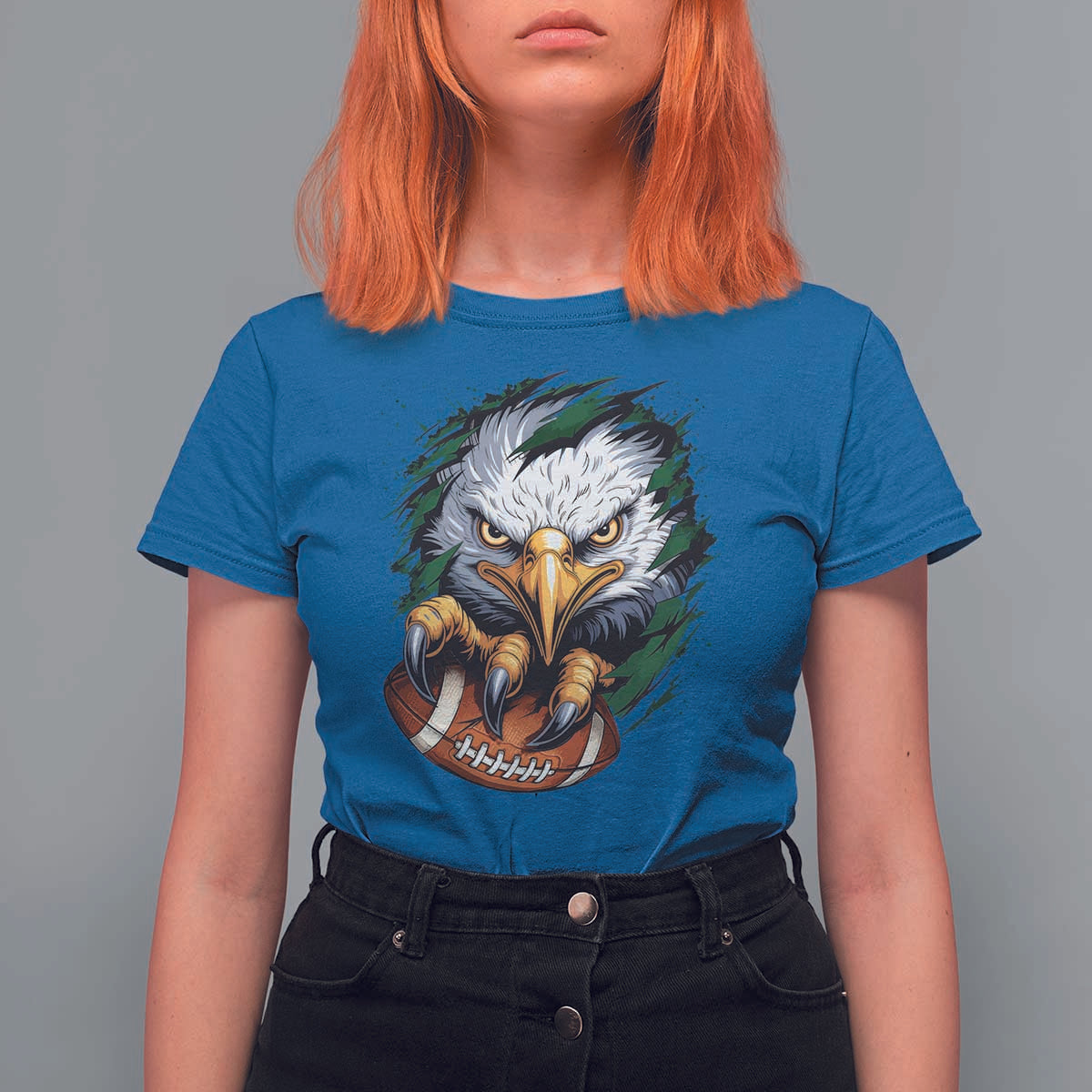 Philadelphia Fan T Shirt For Women Green Eagles Sport Game Day - Wonder Print Shop