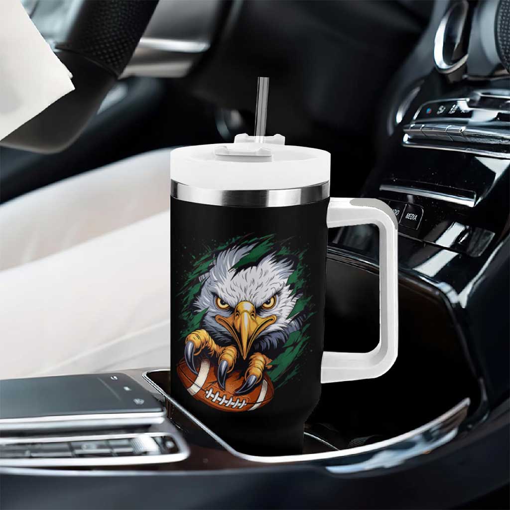 Philadelphia Fan Tumbler With Handle Green Eagles Sport Game Day - Wonder Print Shop